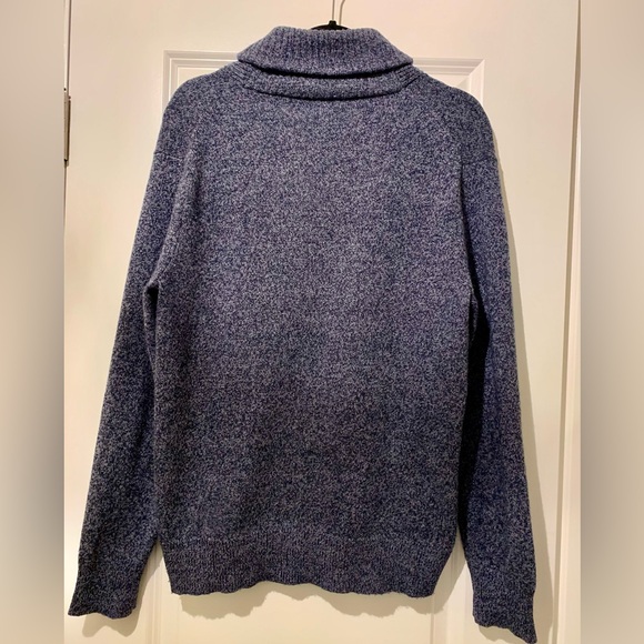 LN J CREW MENS SHAWL COLLAR SWEATER. WOOL BLEND- PERFECT CLASSIC PULLOVER - Picture 2 of 4